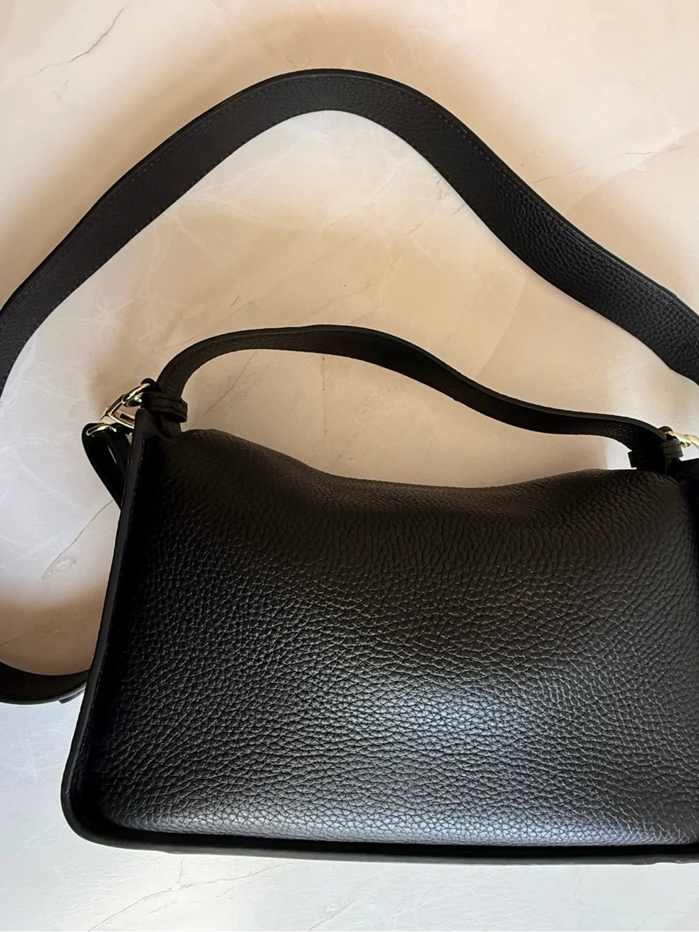 The Horse Clementine Bag in Black Pebbled Leather with Gold - Picture 3 of 8